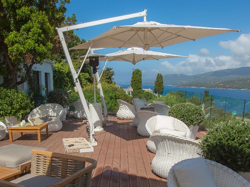 Miramar Hotel Propiano terrasse vue sur mer Olevene 